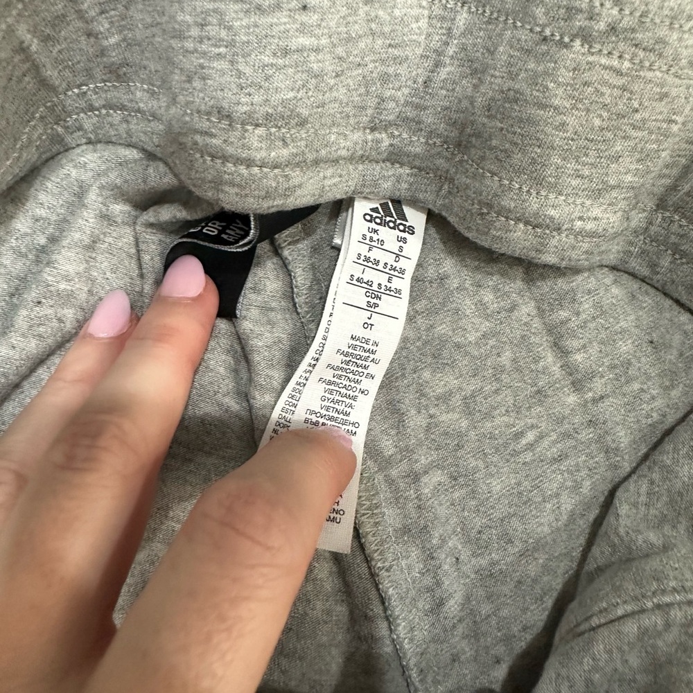 Adidas Women's Gray Sweat Athletic Shorts - Picture 3 of 4